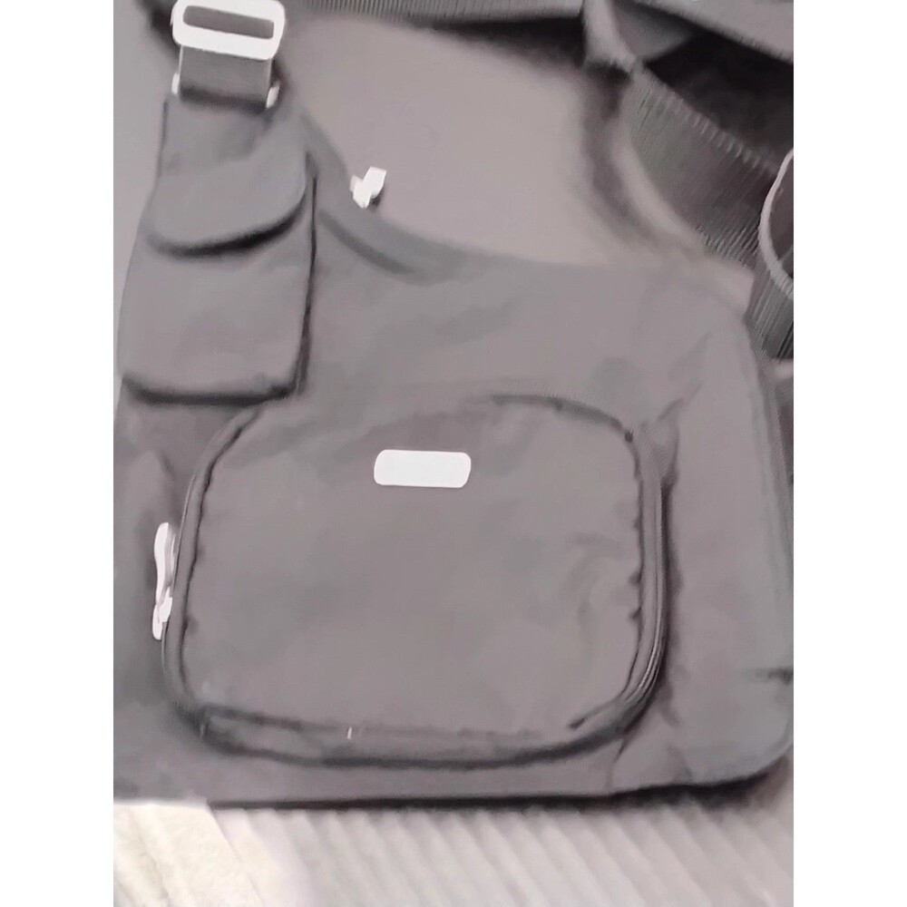 BAGGALLINI Mini Sling Bag Backpack Black Nylon Adjustable Shoulder Strap